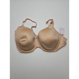 Auden woman's nursing full coverage T-Shirt bra size 42D adjustable Beige NWT